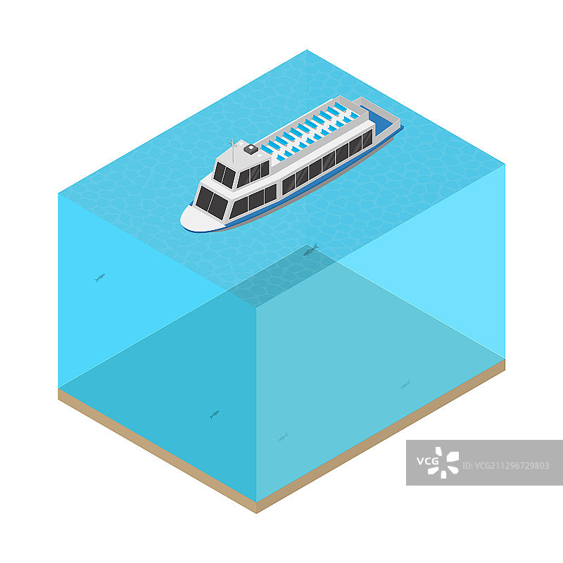 水上船只概念3D 2.5D视角图片素材