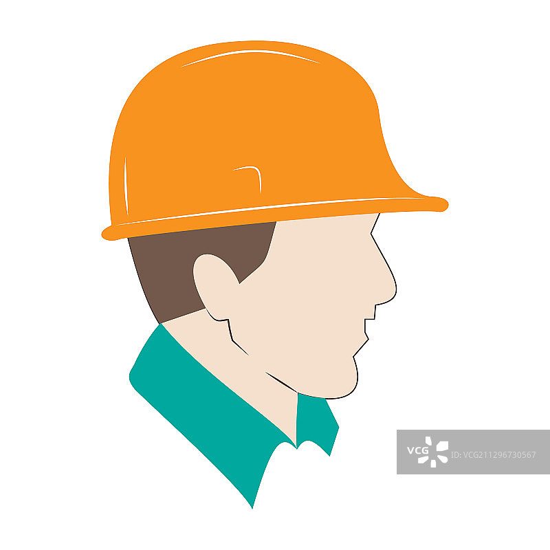 戴着安全帽的男建筑工人图片素材