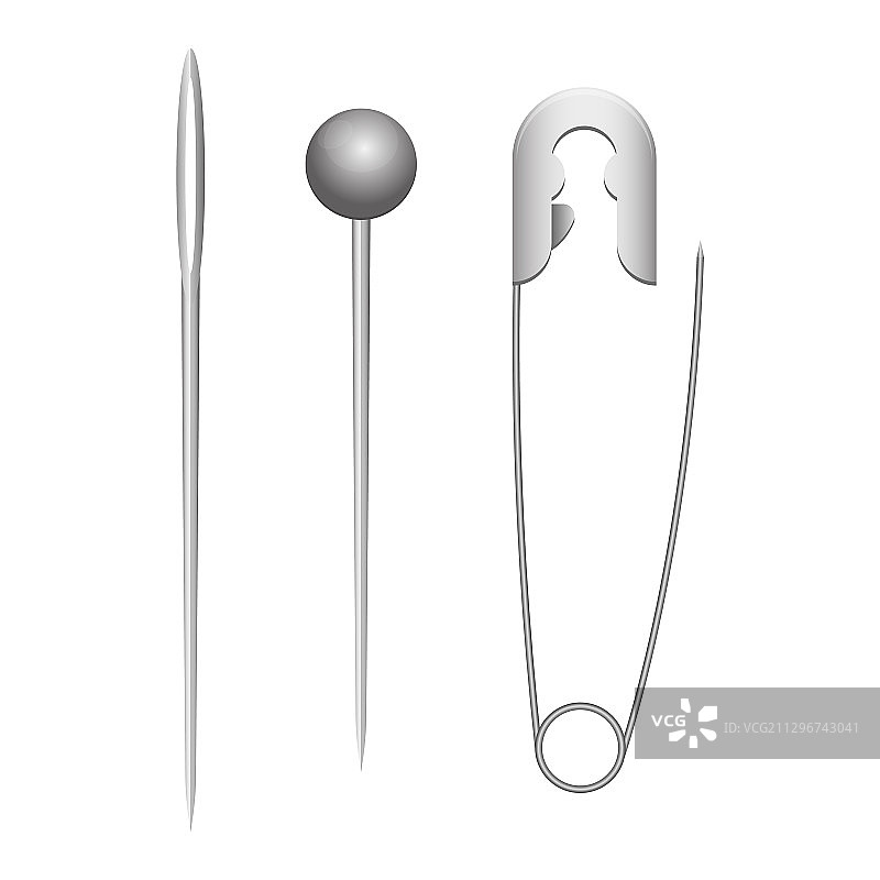 缝纫针和别针图片素材