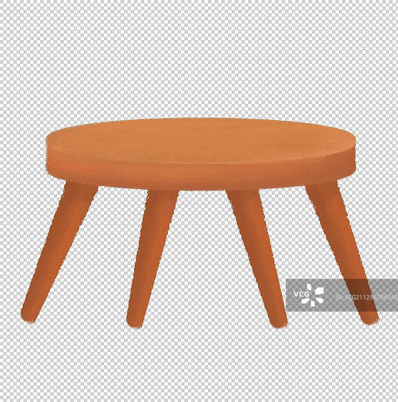 一张木头板凳图片素材