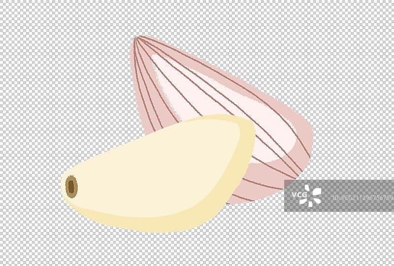 两粒蒜瓣图片素材