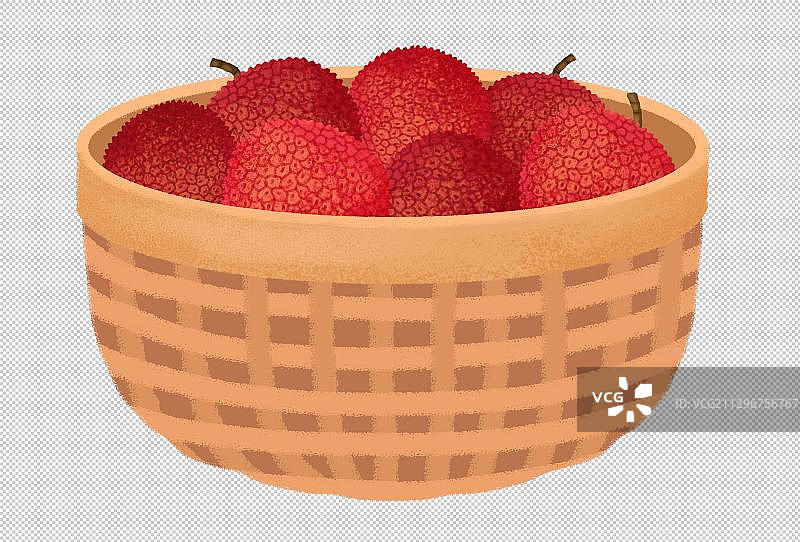 放在篮子里的荔枝图片素材