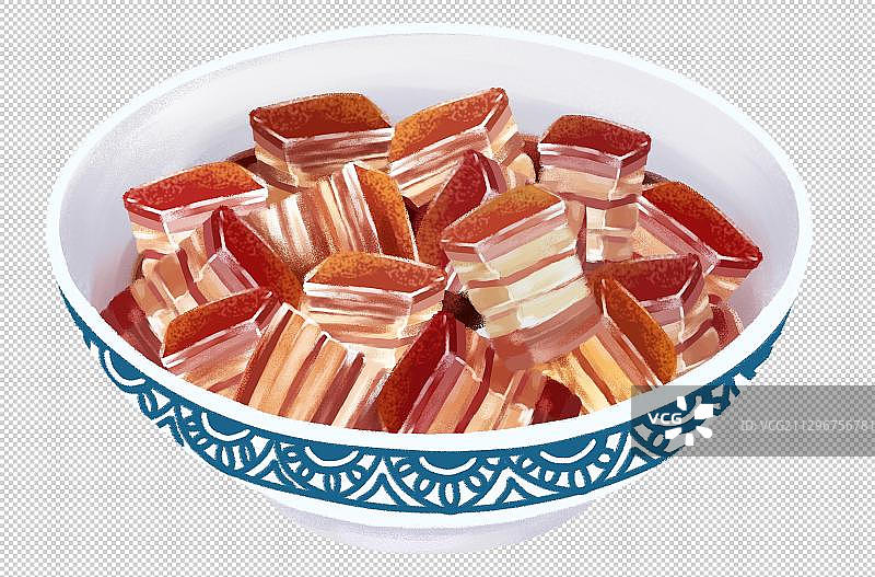 一碗红烧肉图片素材