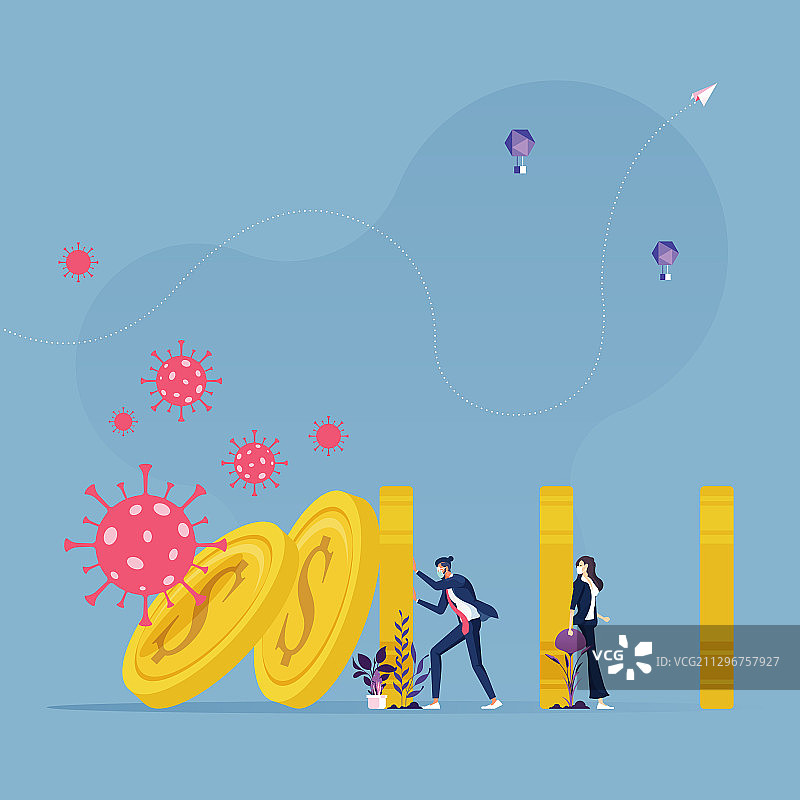 新冠疫情对金融的影响图片素材