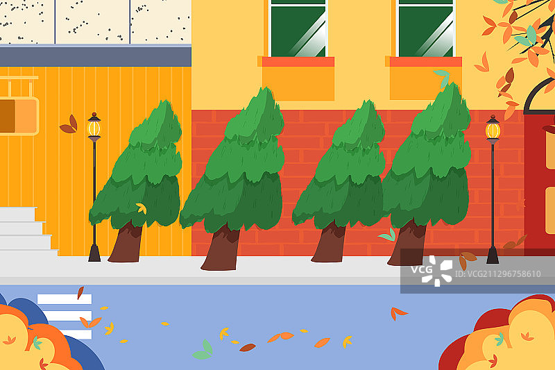 卡通学生开学新学期上学读书教育学习秋季情侣出游矢量插画图片素材