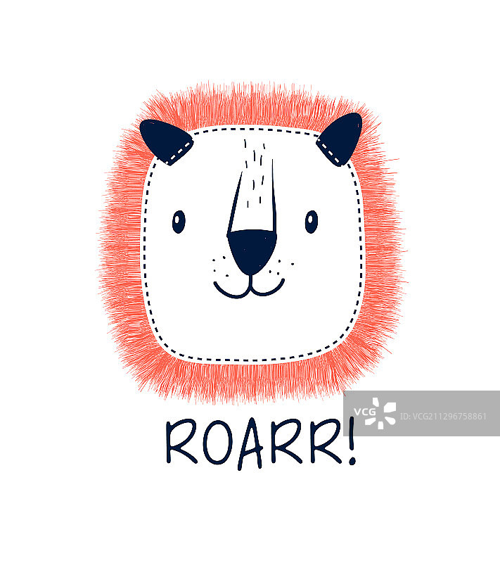 手绘狮子图片素材