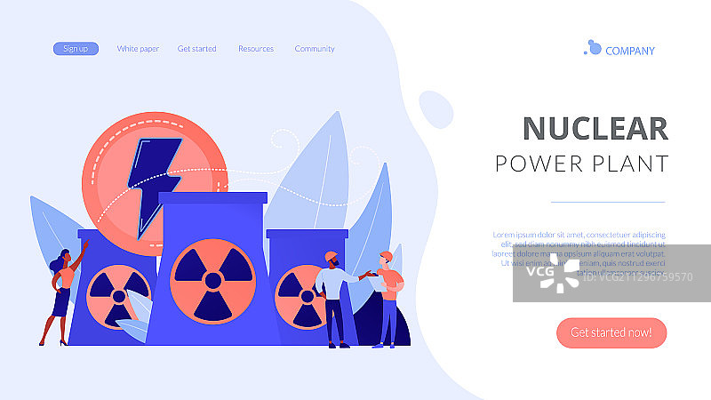 核能概念落地页图片素材