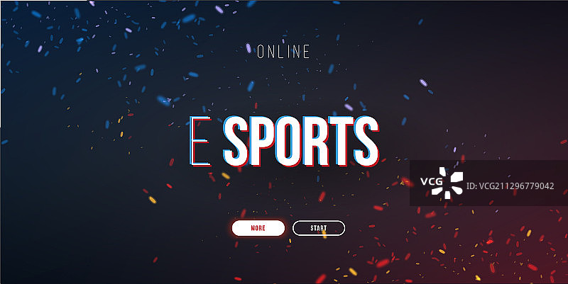 具有故障效果的电子竞技网络体育banner图片素材