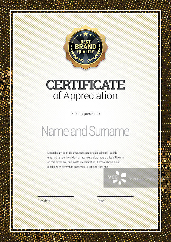 现代文凭证书模板设计图片素材