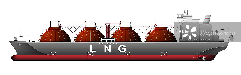 巨大的液化天然气LNG油轮图片素材