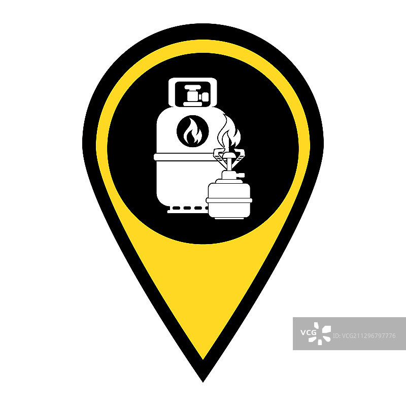野营炉与煤气瓶图标图片素材