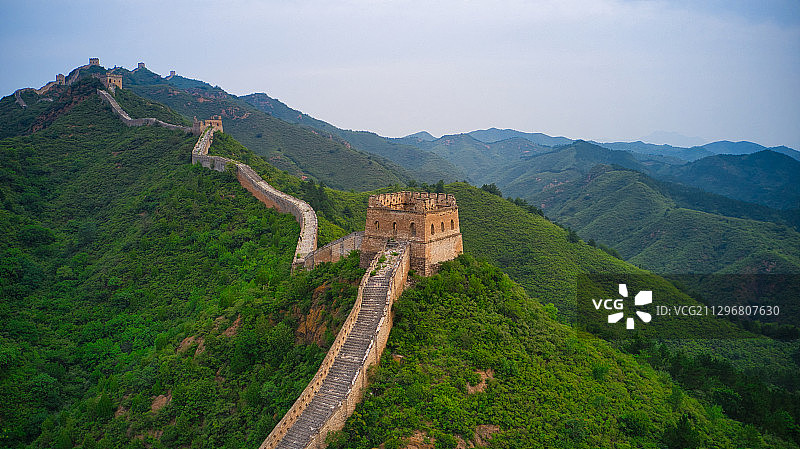 2020年7月古北水镇司马台长城日出美景图片素材