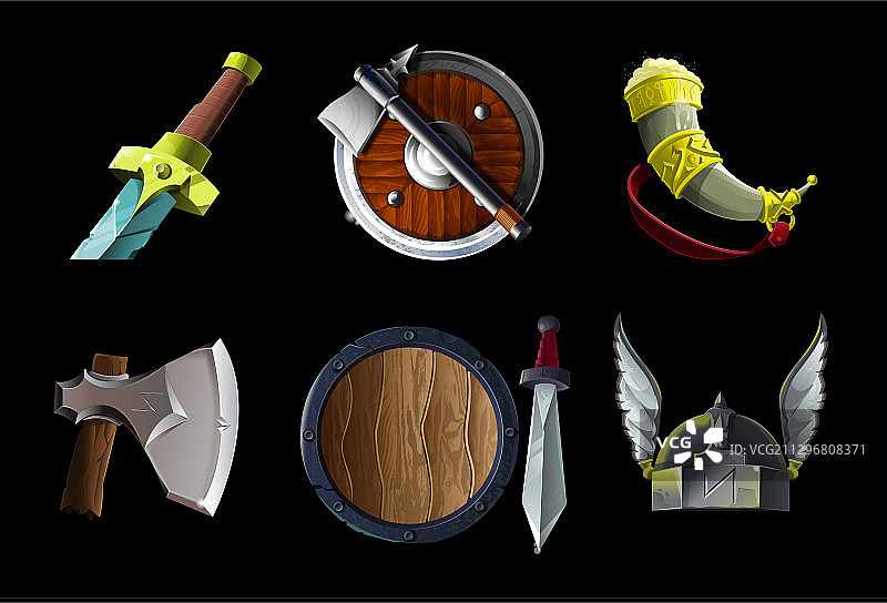 逼真游戏图标合集图片素材