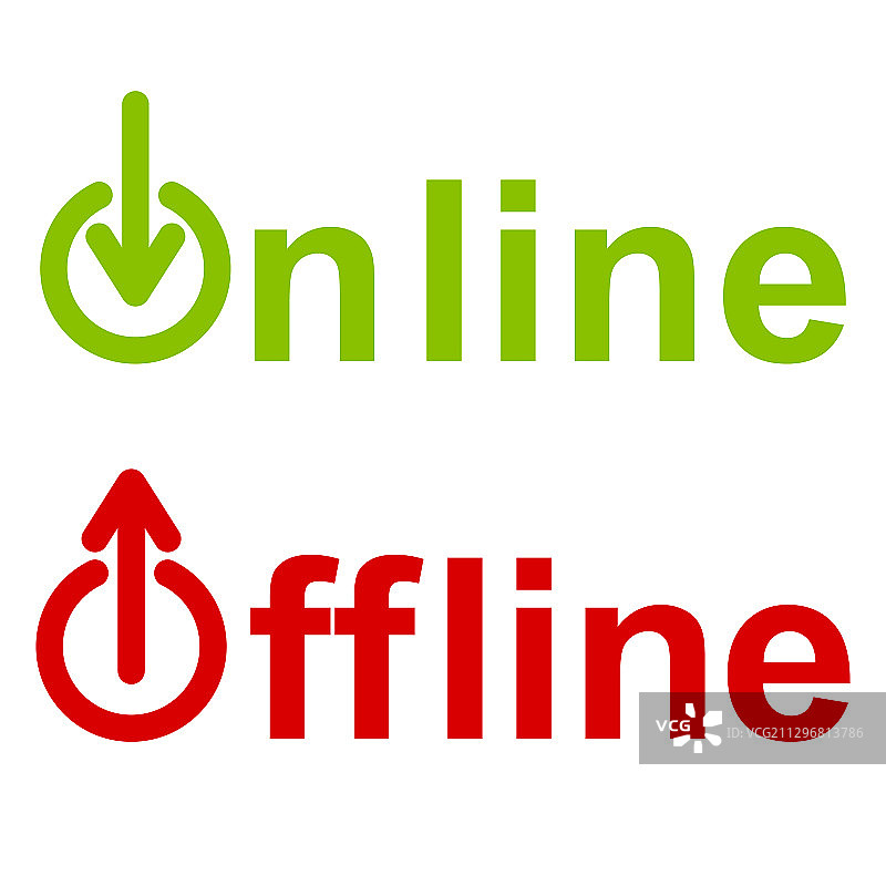 在线离线服务图标图片素材