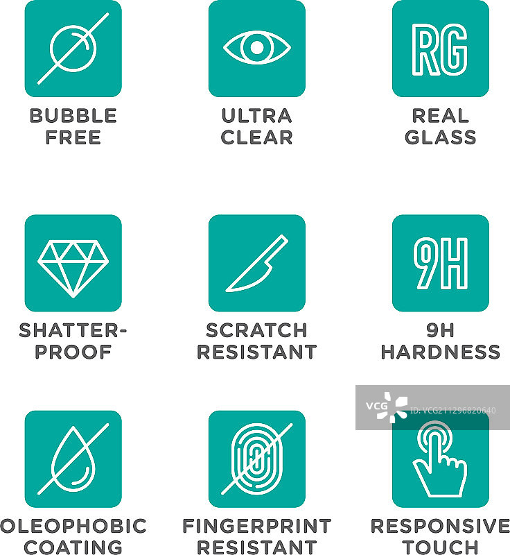 手机屏幕保护膜图标图片素材