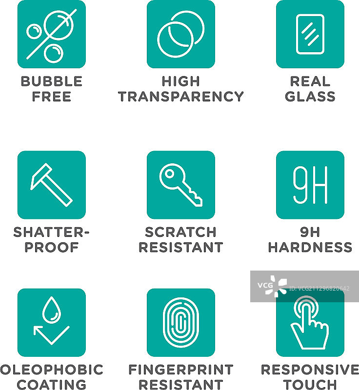 手机屏幕保护膜图标图片素材