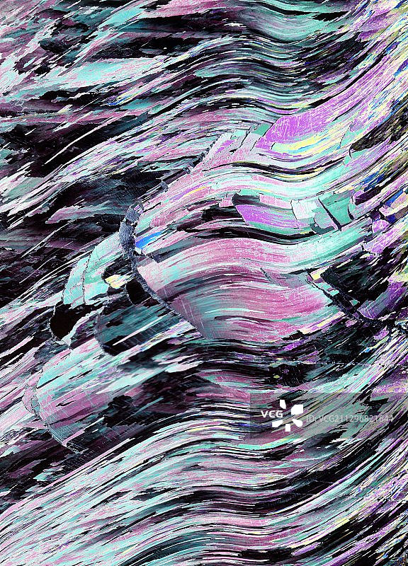 变形的方解石晶体，LM图片素材