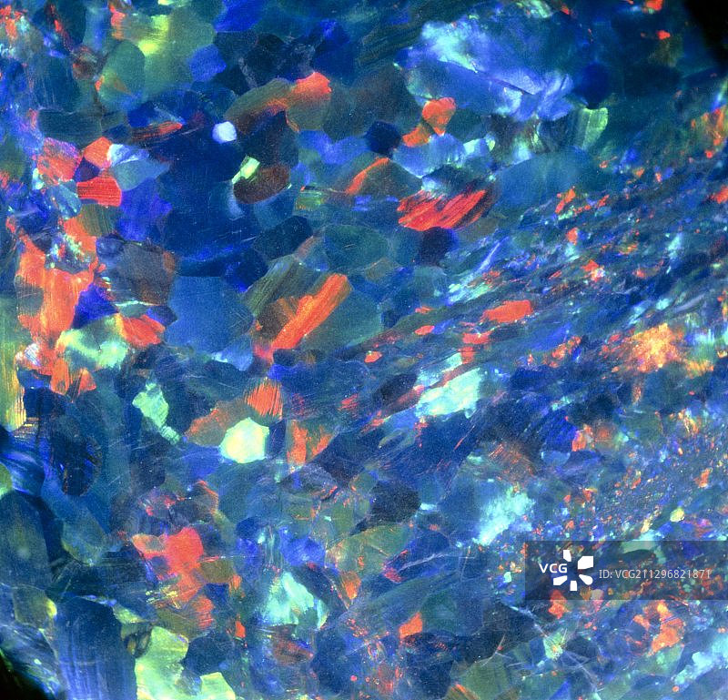 蓝色蛋白石特写图片素材