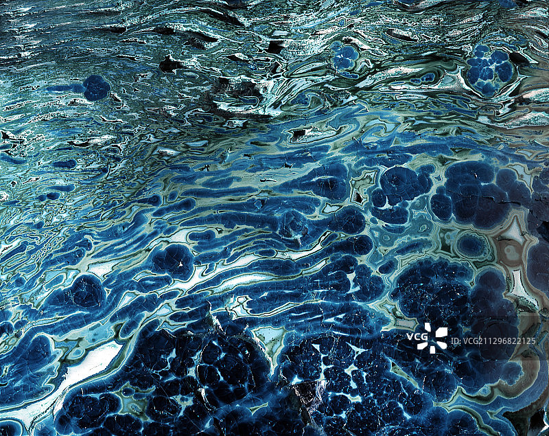 孔雀石和硅孔雀石矿物图片素材