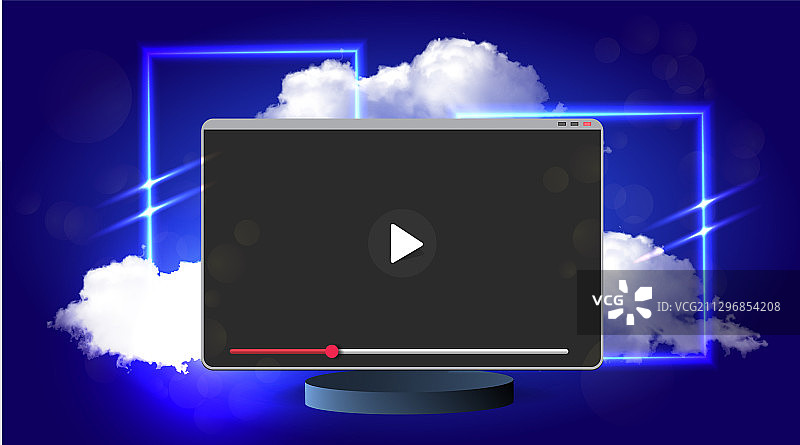 视频屏幕播放按钮流媒体预览图片素材