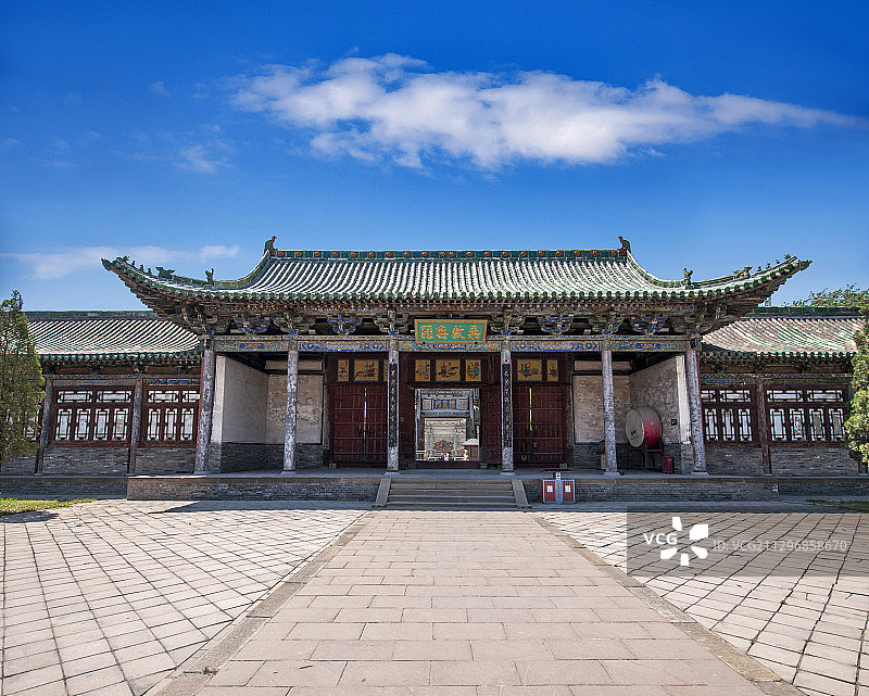 山西省晋中市榆次老城文庙大成门、泮池与状元桥图片素材