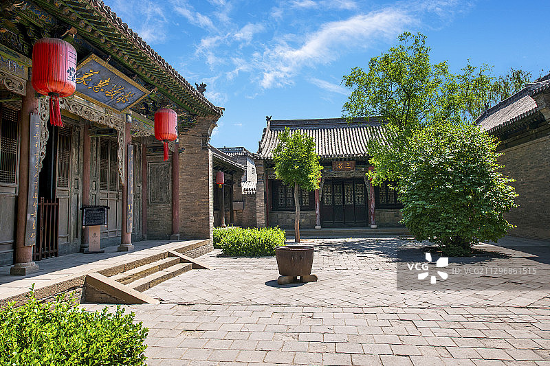 山西省晋中市榆次老城榆次县衙二、三、四、五堂庭院图片素材