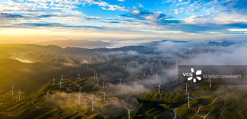 摩天岭风车图片素材