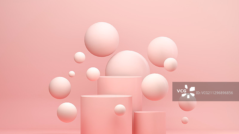 3D几何展台电商模型背景图片素材