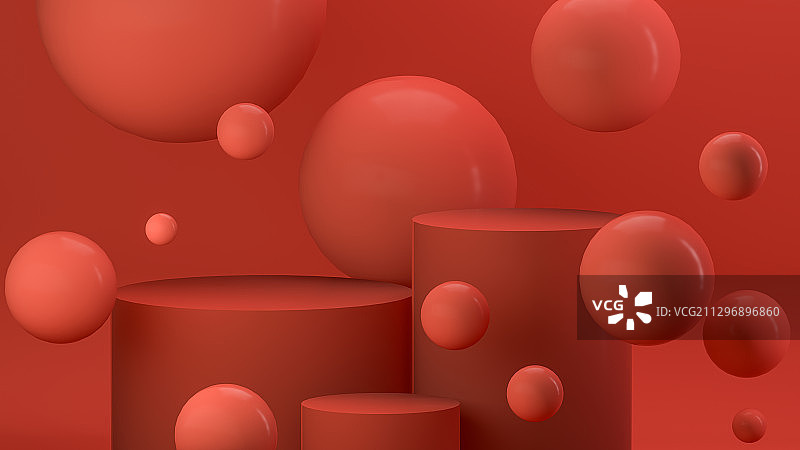 3D几何展台电商模型背景图片素材