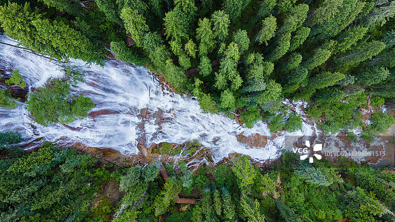 牟尼沟瀑布图片素材