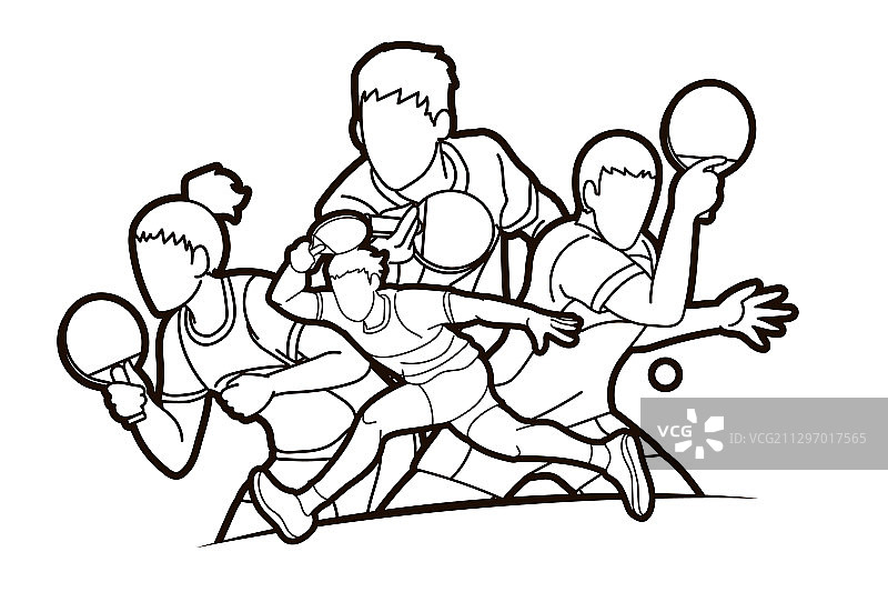 乒乓球运动员图片素材