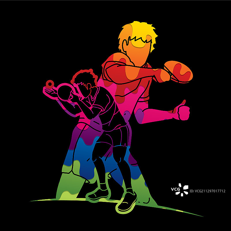 乒乓球运动员图片素材