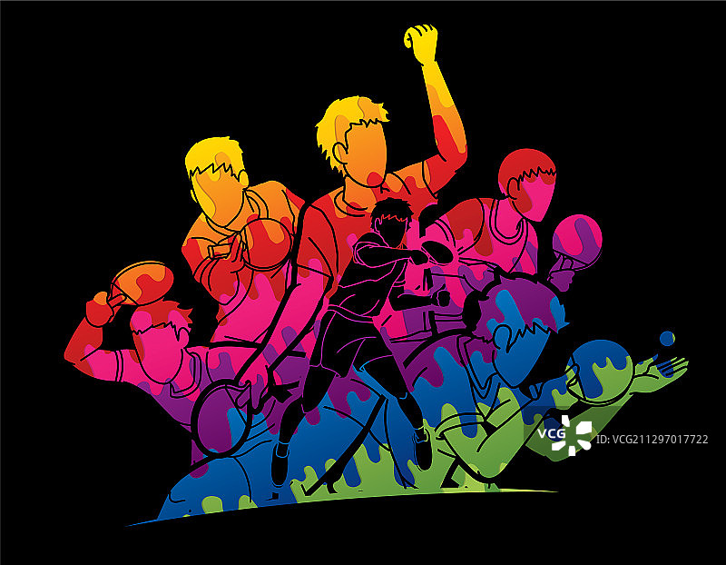 乒乓球运动员图片素材