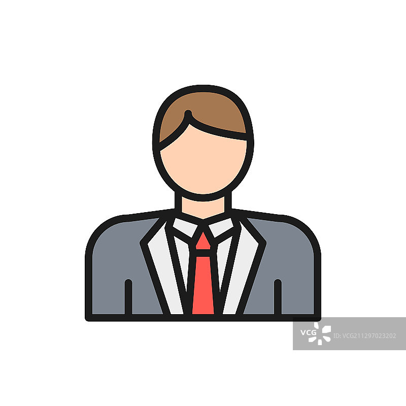 服装扁平风格的新郎图片素材