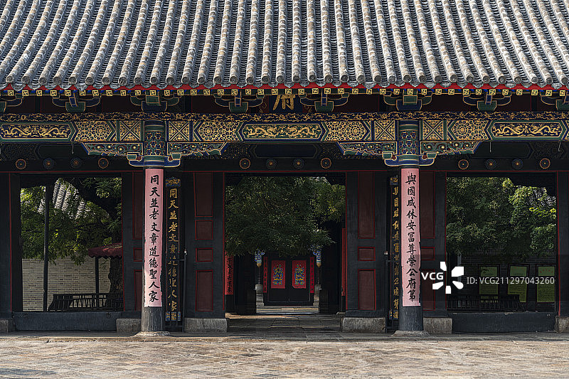 山东省曲阜孔府古建筑景观图片素材