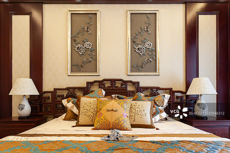 中式卧室图片素材