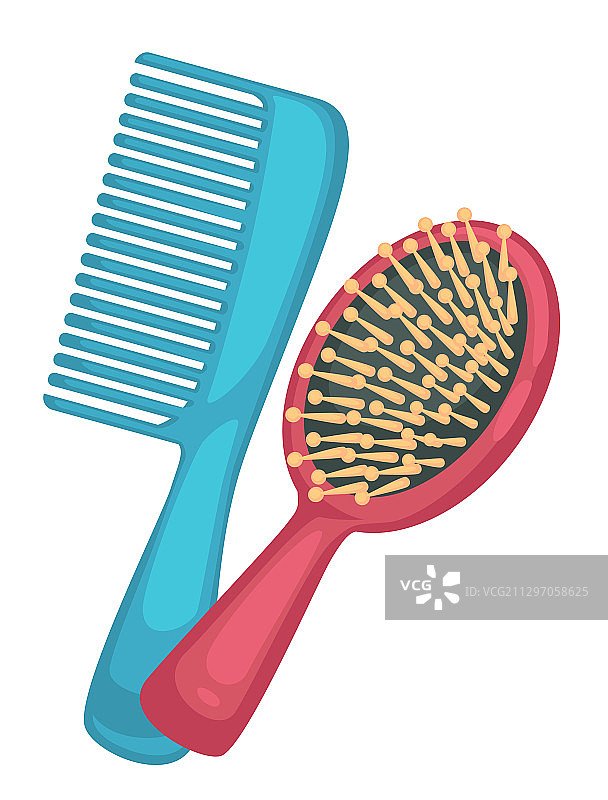专业美发用梳子和发刷图片素材
