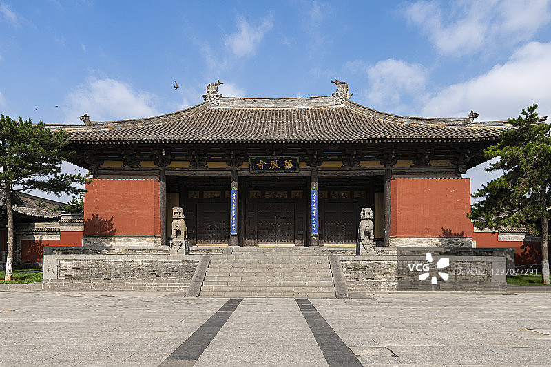 山西大同华严寺古建筑景观图片素材