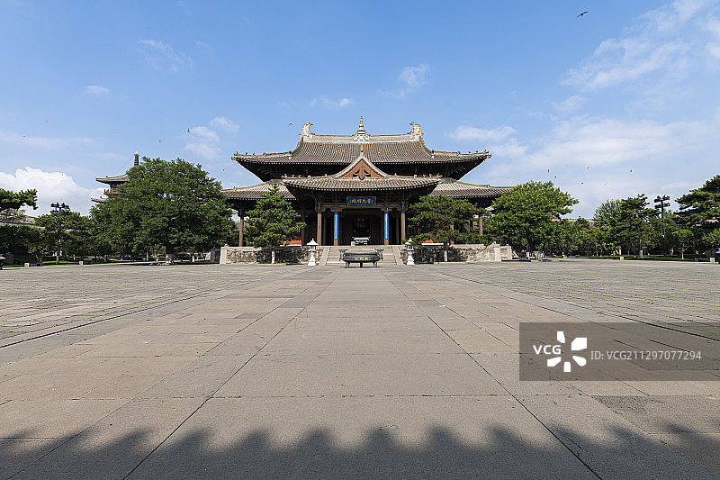 山西大同华严寺古建筑景观图片素材