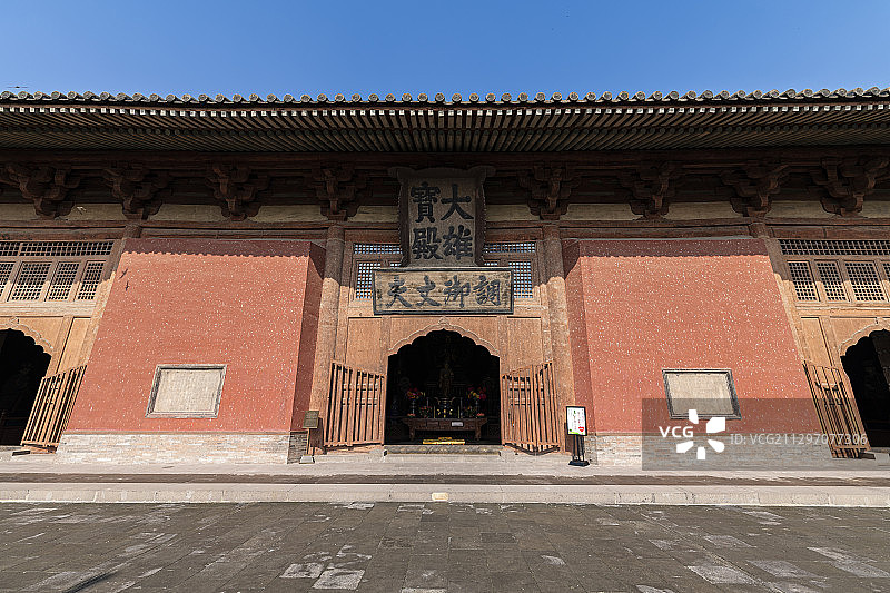 山西大同华严寺古建筑景观图片素材
