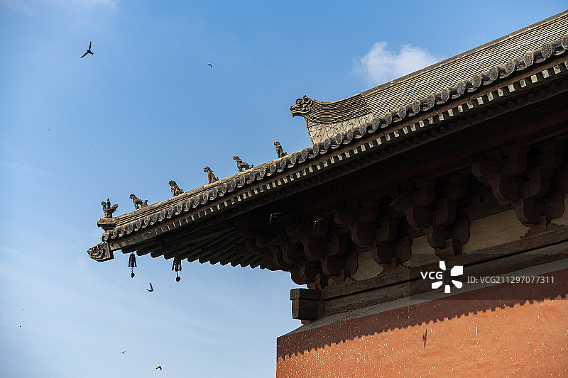 山西大同华严寺古建筑景观图片素材