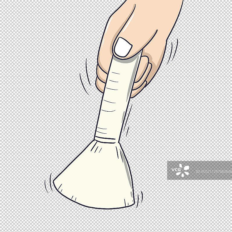 元素：手拿扫把清扫图片素材