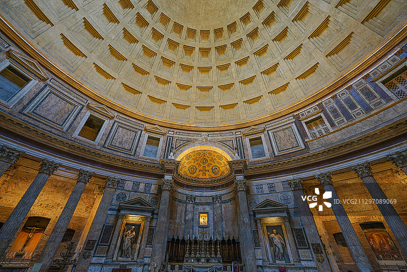 意大利罗马万神殿内景(pantheon)图片素材