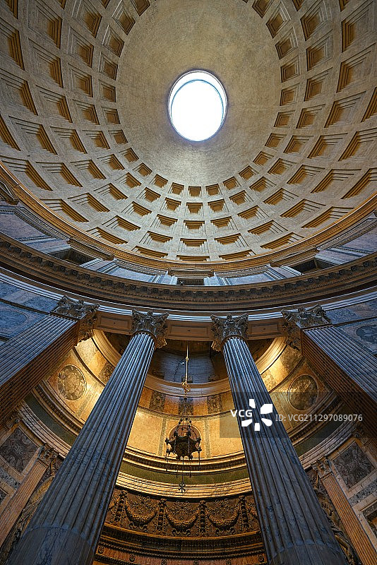 意大利罗马万神殿内景(pantheon)图片素材