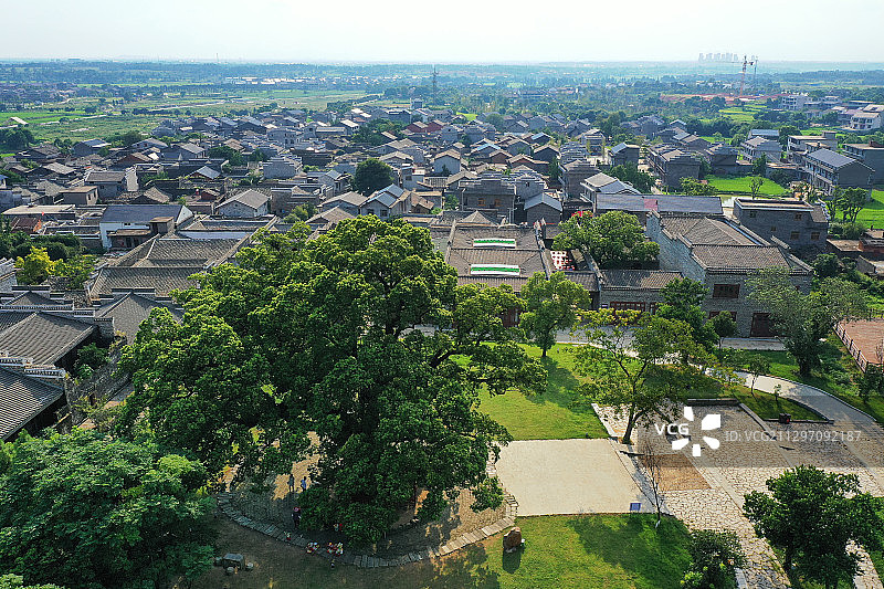 古樟树村落+江西省南昌市安义县安义千年古村群图片素材