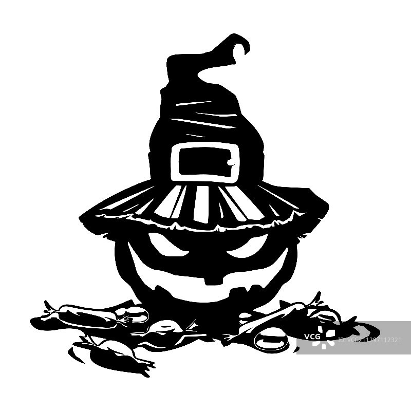 万圣节南瓜邪恶的笑图片素材