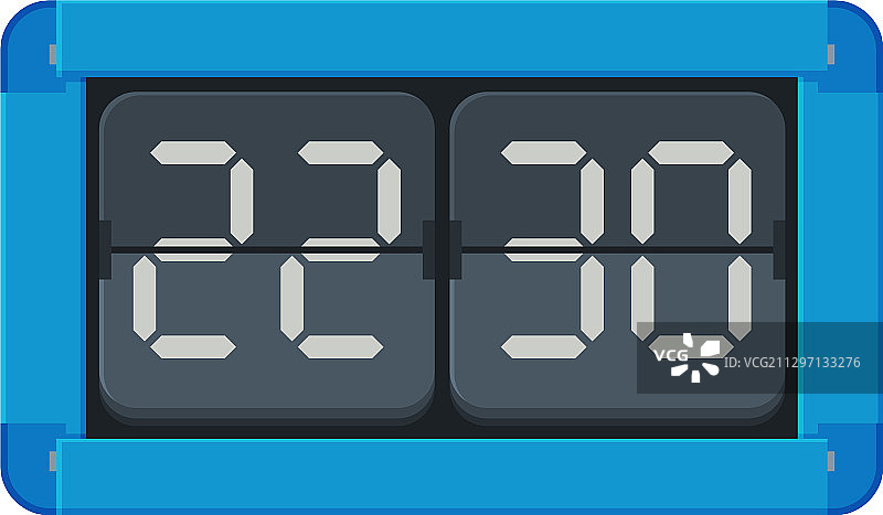 蓝色复古翻盖时钟图片素材