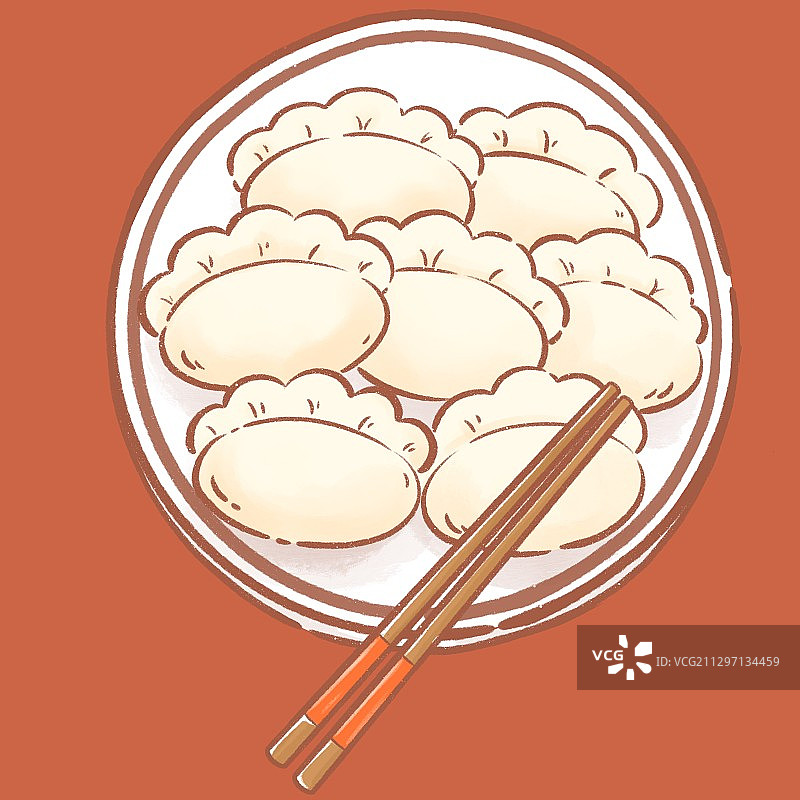 吃一盘饺子图片素材