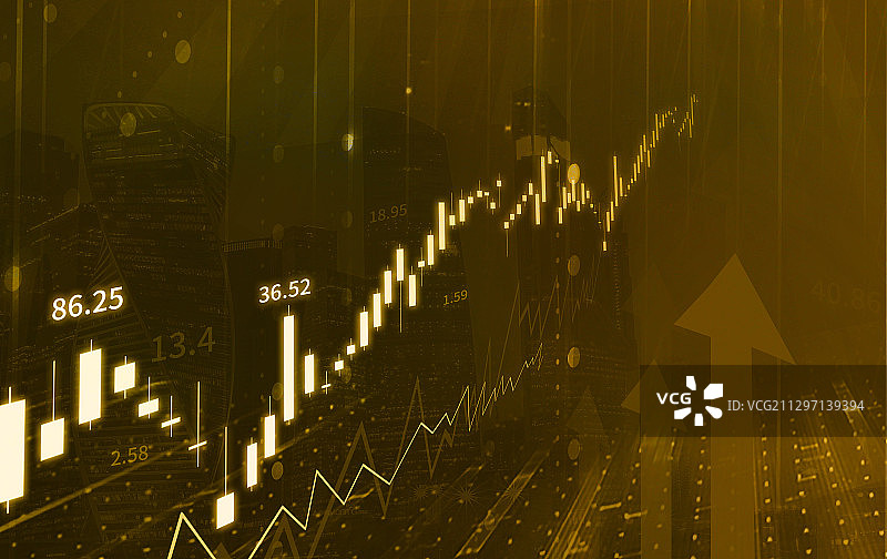 投资理财股票走势图图片素材