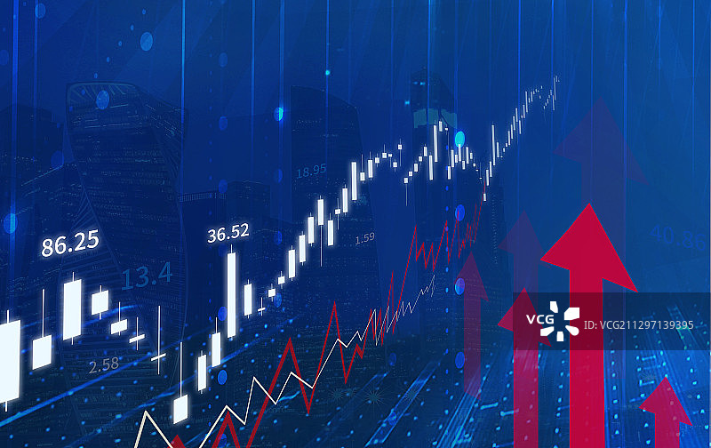 投资理财股票走势图图片素材